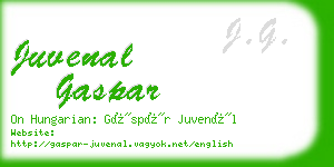 juvenal gaspar business card
